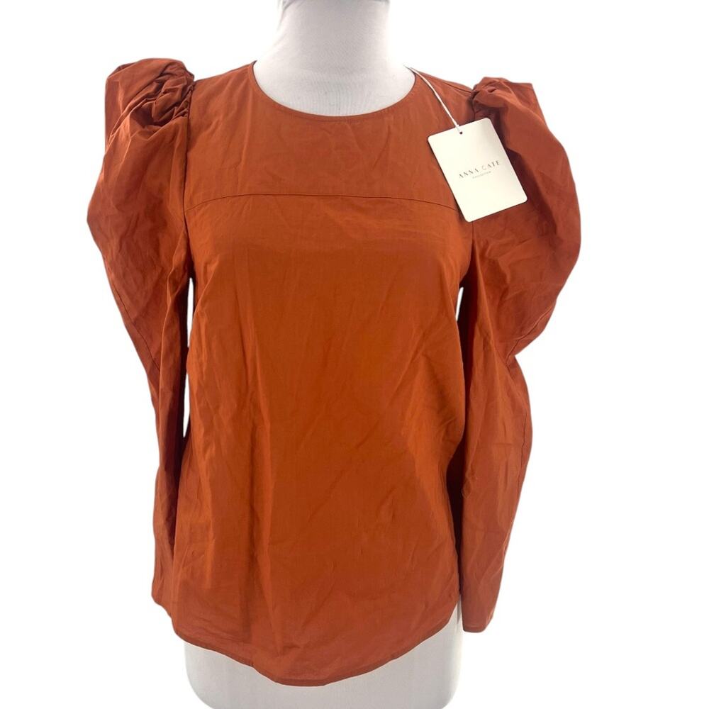 NWT Anna Cate Karah Top Auburn Puff sleeve blouse Sz XS